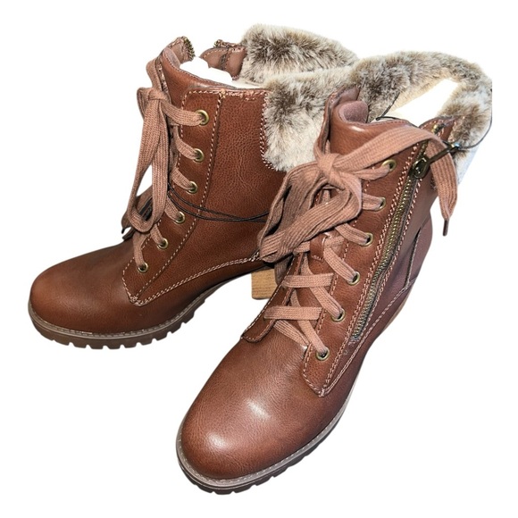 Mia Faux Fur-Lined Heeled Boots – Size 9 - Picture 9 of 10